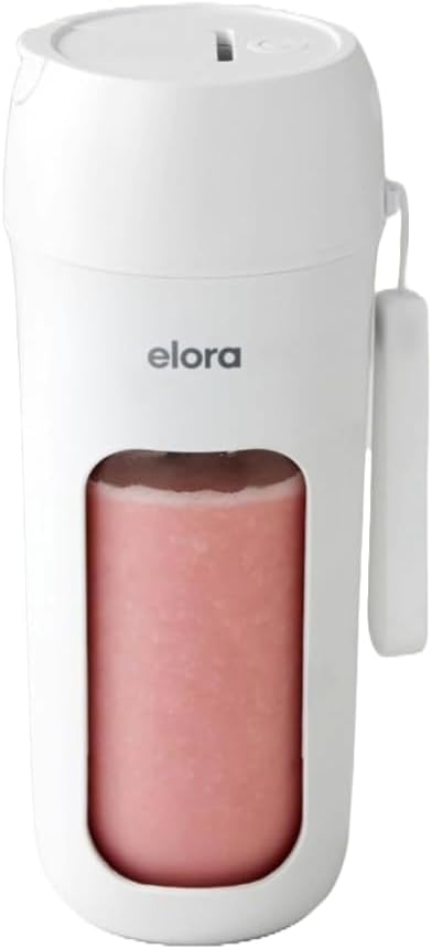 Elora Wireless Porable Blender - Powerful 10-Blade System, 80 Watt, USB-C Rechargeable Blender for Smoothies, Shakes, and Juices