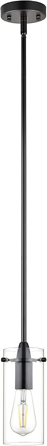 Black Pendant Lights Kitchen Island - Small Clear Glass Pendant Light Fixture