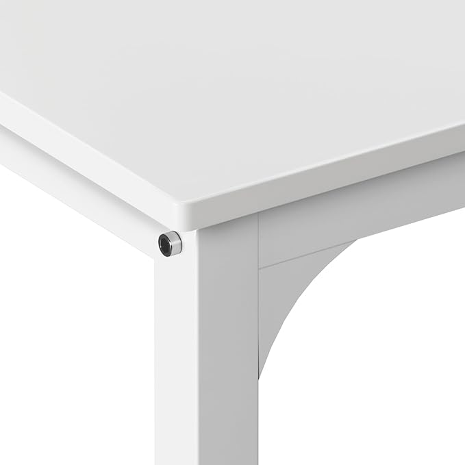 soges 4 Pieces Dining Table Set, 43.3 inch Kitchen Table Set for 4, Dining Set with 2 Chairs and Bench with Storage Rack, Nesting Furniture Set for Dining Room, Kitchen, Restaurant, White