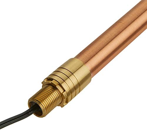 VOLT Max Spread 12V Solid Copper Mini Path Light (15" Tall, 9" Shade) with 3W 2700K Warm White G4 LED Bulb for Low Voltage Landscape Lighting on Outdoor Pathway, Walkway, Garden, Driveway or Patio