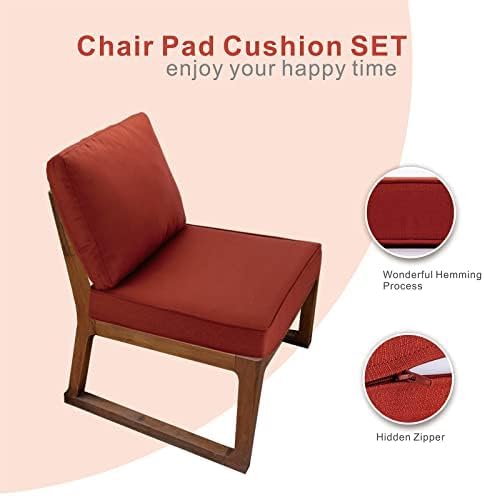 JMGBird Outdoor Cushion Tufted Pillow, Deep Seat Outdoor Chair Cushion 22"x22" Patio Cushions for Outdoor Furniture, Red