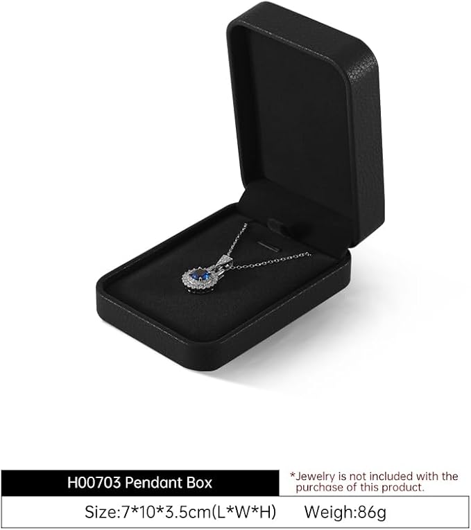 Necklace Jewelry Box, Leather Jewelry Box For Men,Premium Small Gift Boxes,Luxury Jewelry Gift Boxes For Necklaces (Black)