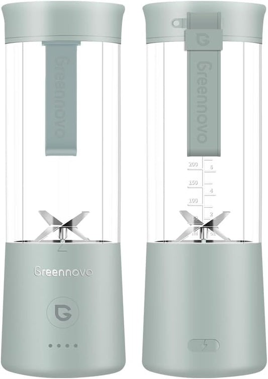 Portable Blender 500ml Personal with 6 Sharp Blades Rechargeable 5000mAh 18000-22000rpm Power for Shakes & Smoothies, BPA Free, for Kitchen, Office, Gym, Hiking (cyan)