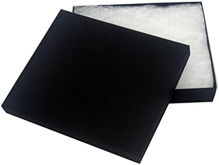 TheDisplayGuys - 25-Pack #53 Cotton Filled Cardboard Paper Jewelry Boxes Gift Case - Matte Black (5.4" x 3.9" x 1.0") - for Shipping or Storage