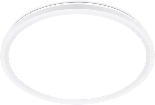 Flush Mount Ceiling Light Fixtures,18W Flat led Light for Ceiling,6500K 1800LM Ultra Thin Round White Lamp for Bedroom Kitchen,Bathroom,Garage,Living Room, Dining Room