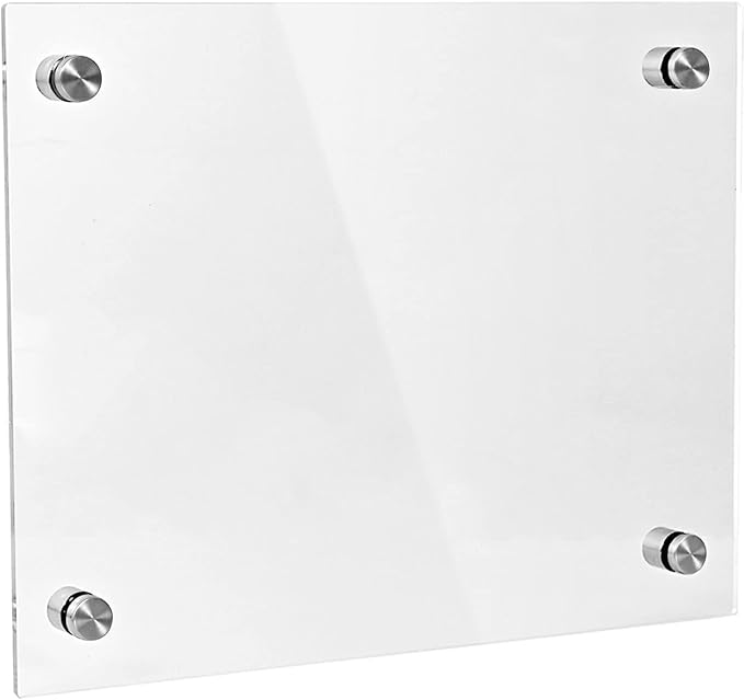 iCAGY Clear Acrylic Dry Erase Board for Wall - Large Wall-Mounted Whiteboard for Office Home and Kids - Sleek Design, Easy Installation, Rounded Corner, 36" x 48", Clear