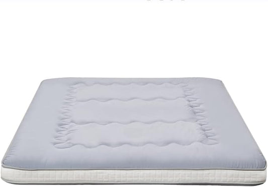 Dr.Futon Japanese Floor Futon Mattress Extra Thick Folding Roll Up Bed Topper Mat for Guest,Lounger and Tavel