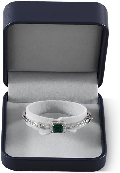 Bracelet Gift Box, Leather Gift Box For Men,Premium Small Gift Boxes,Luxury Bangle Box (Blue)