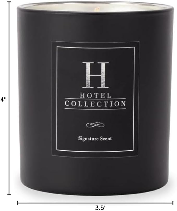 Hotel Collection - Cabana Single Wick Classic Candle - Hotel Inpsired Luxury Candle - 90 - Hours Burn Time - Hints of Marine, Bergamot, and Jasmine - 14 oz - Black