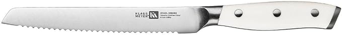 Stahl High Carbon Exclusive German Steel 8 inch Bread Knife (White)