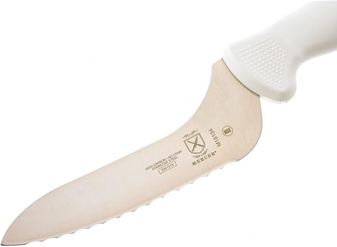 Mercer Culinary Ultimate White Offset Bread Sandwich Knife, 6 Inch