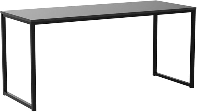 SHW Mission 55-Inch Home Office Computer Desk, Black