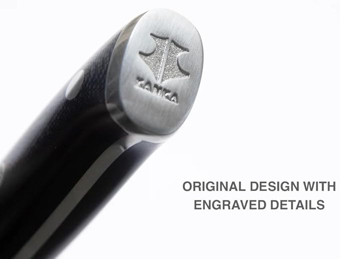 KANKA Grill 7" Damascus Steel Meat Cleaver Knife - Heavy Duty Butcher, Chopper, Razor Sharp, 67 Layers, G10 Black Fiberglass Handle, High Carbon Blade for Meat, Vegetables & Bone Cutting