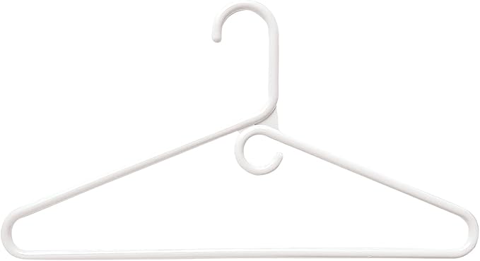 Clothes Hangers 60 Pack Plastic - Heavy Duty Space Saving Coat, Velvet Hangers, Pant Hangers for Closet Organization - Durable Non-Slip, White Wardrobe Essentials Bulk Storage