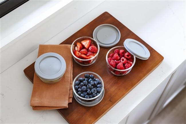 16-Piece Glass Food Storage Containers Set (8 Containers + 8 BPA-Free Lids) | 1-Cup, Leakproof | Microwave, Freezer, Oven & Dishwasher Safe | Ideal for Meal Prep & Pantry Organization