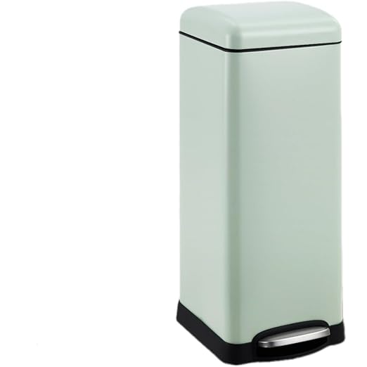 30 Liter/8 Gallon Kitchen Trash Can, Fingerprint-Proof Stainless Steel Garbage Can with Soft Close Lid, Foot Pedal, Removable Inner Bucket for Home, Office, Bedroom, Bathroom, Green