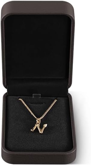 Necklace Gift Box, Leather Small Jewelry Box,Premium Jewelry Box For Necklaces,Luxury Necklace Case (Brown)