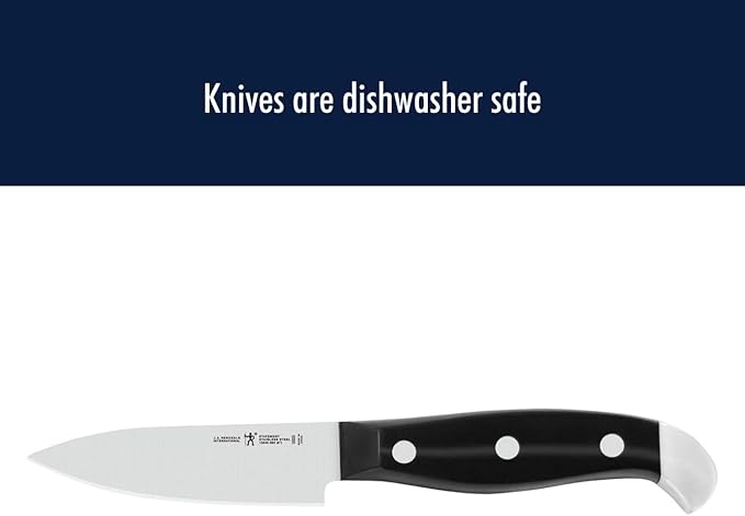 HENCKELS Statement Razor-Sharp 3-inch Compact Chef Knife, German Engineered Informed by 100+ Years of Mastery, Black/Stainless Steel