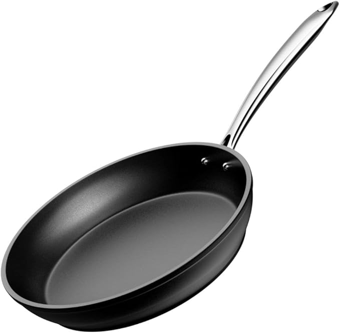 Frying Pan 8 Inch, Nonstick Frying Pan for Induction, 5-Ply Non Toxic Skillet with Stainless Steel Handle, Hard Anodised Aluminum Cookware, Oven Proof, Suitable for All Hobs