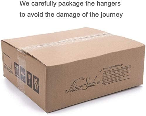 Nature Smile Non Slip PVC Coating Sweater Hangers,Dress Suit Coat Hangers,Shoulder Bump Free Golf T Shirts Clothes Hangers (White Color 20 Pack)