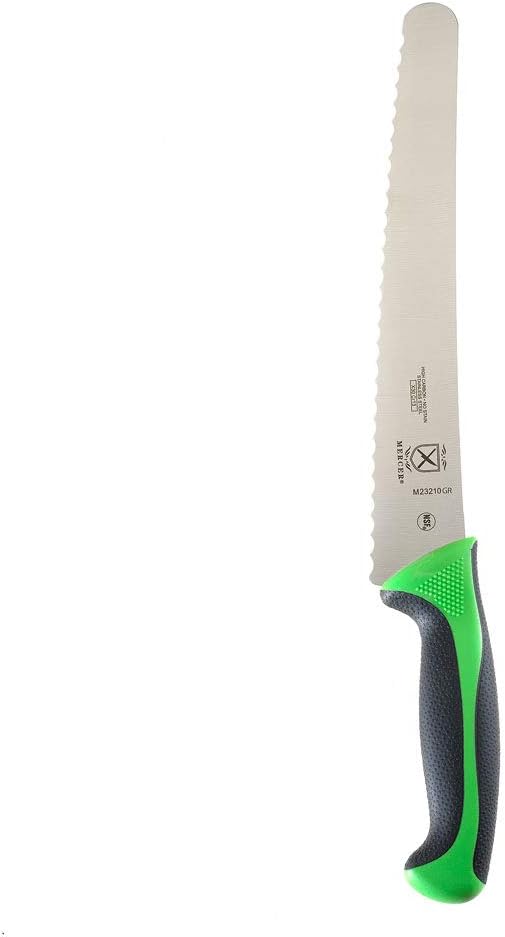 Mercer Culinary Millennia Colors Bread Knife, 10-Inch Wavy Edge Wide, Green