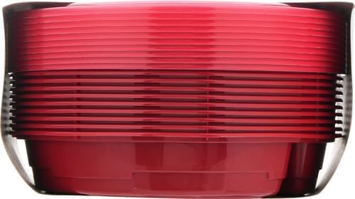 GoodCook Meal Prep Containers Set Microwave & Dishwasher-Safe Round Food Organizers with Labeled Compartments BPA-Free Food Storage Set with Snap Shut Lids Portion Control, 10-Pieces, Red