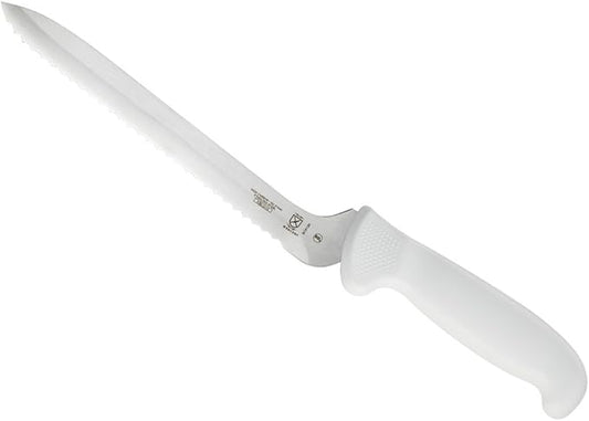 Mercer Culinary Ultimate White, 8 Inch Wavy Edge Offset Utility Knife