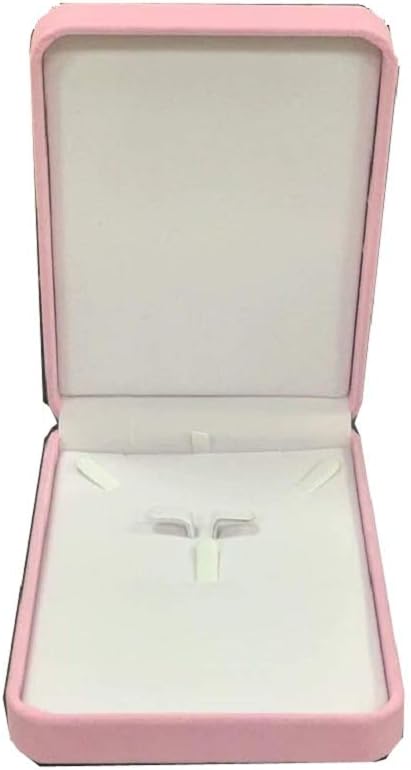 Wedding Jewelry Sets Velvet Box Necklace Earring Ring Display Case Storage Holder (Pink)