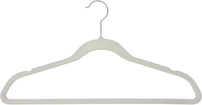 10 Pack Velvet Hangers - Non-Slip and Space-Saving Closet Organizers - Durable Soft-Touch, White Hangers for Clothes, Coats, and Wardrobe Essentials Luxury, Ganchos De Ropa, Gift