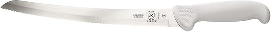 Mercer Culinary Ultimate White 10" Curved Wavy Edge Bread Knife, White