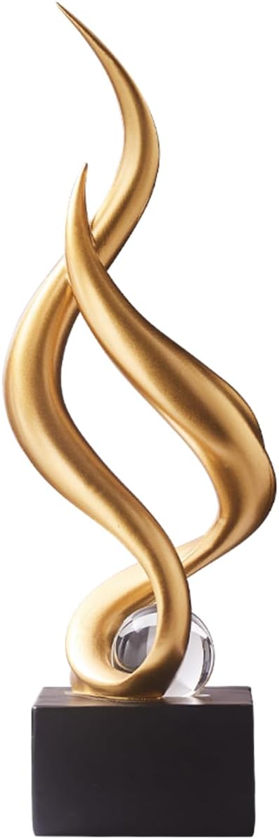 AWNR Abstract Art Deco Decor Statues for Home,Shelves,Table,Living Room, Dining Room,Modern Sculpture Decoraciones of Homes for Sale (Gold C)