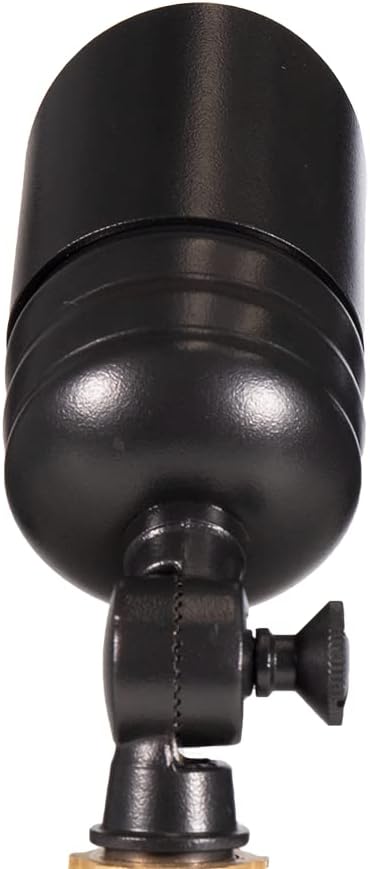 VOLT Fat Boy 12V Brass Outdoor Mini Spotlight (Black) for Low Voltage Landscape Lighting of Yard, Lawn, Garden, Patio, Trees & House