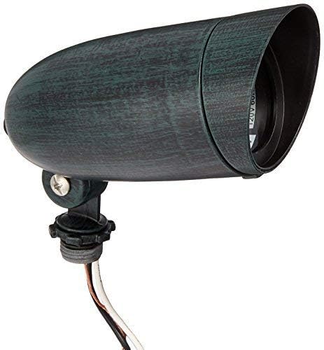 Nuvo Lighting SF76/655 One Light PAR16 120 Volt Die Cast Aluminum Durable Outdoor Landscape Security Lighting Flood, Anique Verdi, 6-Inch