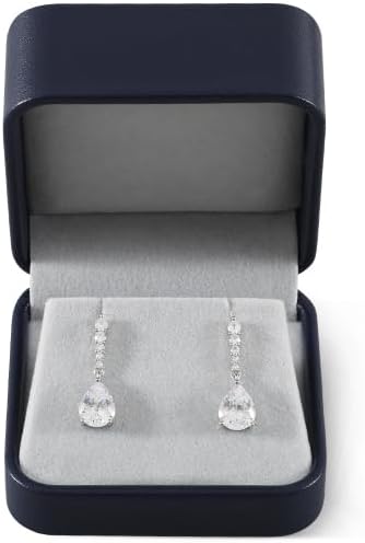 Earring Jewelry Box, Leather Earrings Box,Premium Jewelry Box Earrings,Luxury Earring Case (Blue)