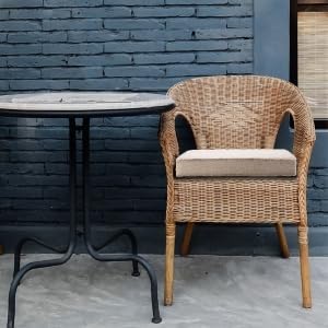 Outdoor Chair Cushions 19 x 19 Inch Set of 2 Water Resistant Seat Cushions with Ties, Outdoor Cushions for Patio Furniture with 3-Year Fade Resistant