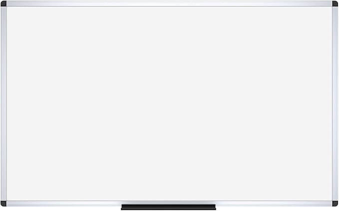 VIZ-PRO Dry Erase Board/Magnetic Whiteboard, 96 x 40 Inches, Large Wall Mounted Board for School Office and Home