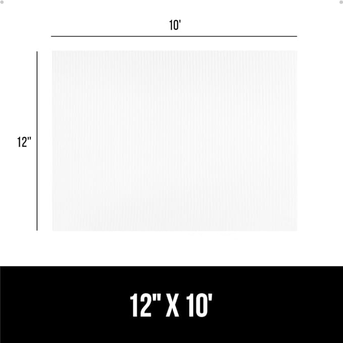 GORILLA GRIP DuraGuard Shelf Liner, Non-Adhesive Cabinet Liners for Kitchen Drawers, Shelves, Refrigerator, Pantry Storage, Bathroom Closet, Durable Waterproof BPA Free Ribbed Plastic, 12x10 Clear