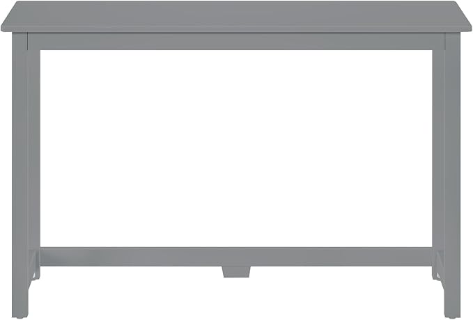 Max & Lily Solid Wood Desk, 47 Inches, Grey