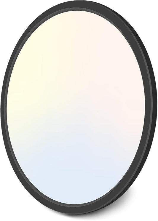 zemty 16.5 Inch LED Ceiling Light Flush Mount, 36W 4200lm Super Slim Flush Mount Ceiling Light Fixtures, 3000K/4500K/6000K Selectable Ceiling Lamp for Bedroom Kitchen Living Room (Black)