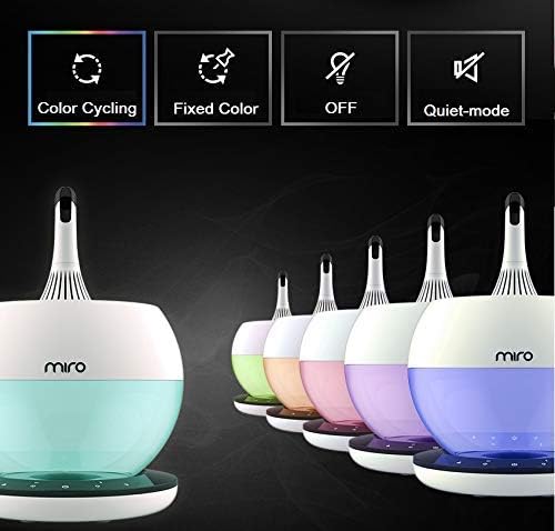 MIRO-NR08M Completely Washable Modular Sanitary Humidifier, Large room, Easy to Clean, Easy to Use, Luma Touch - Premium Cool-Mist Humidifier. Touch Control Colorful LEDs, Powerful humidification