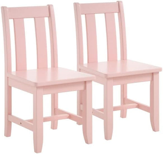 MUSEHOMEINC Kids Chairs for Toddlers, Children Wooden Chairs for Playing or Activity, Set of 2, Activity Chair for Children/Kids Wooden Chair/Preschool Furniture/Gift for Boys Girls. (Pink, Chair)