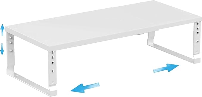 Expandable Spice Rack Organizion for Kitchen Cabinet, Seasoning,Bathroom Organizer Display Shelf, Stackable Multi-Purpose Shelves.Easy-to-Install（1Pack/White,Large