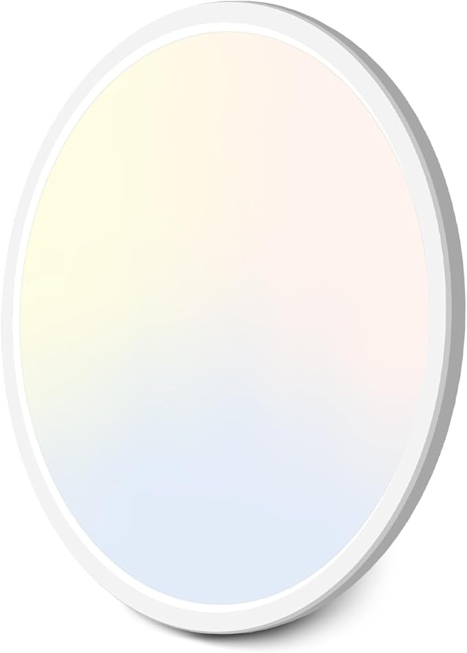 zemty 16.5 Inch LED Ceiling Light Flush Mount, 36W 4200lm Super Slim Flush Mount Ceiling Light Fixtures, 3000K/4500K/6000K Selectable Ceiling Lamp for Bedroom Kitchen Living Room (White)