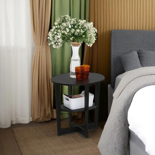 Furinno JAYA End Table, One, Walnut