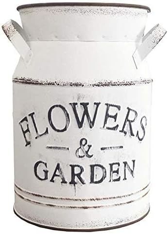 Galvanized Metal Rusty Milk Can Jug Pot for Home,Garden Decoration or Gift