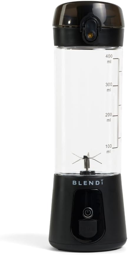 BLENDi Lite Portable Blender (17oz) – USB Rechargeable, Powerful 70W Motor for Smoothies, Protein Shakes & More – Compact, Travel-Friendly & BPA-Free (Black)