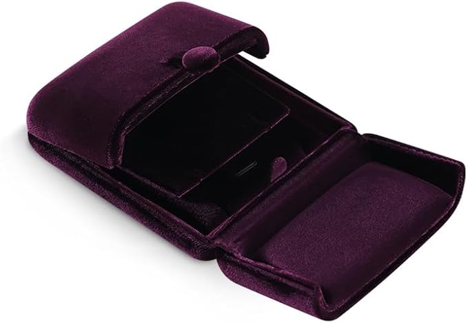 Necklace Jewelry Box，Velvet Earring Gift boxes Display，Valentine Necklaces Holder for Women，Men Earrings Storage Cases (Purple)