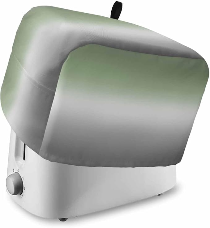 Toaster Cover 4 Slice Sage Green Toaster Oven Cover with Pockets Ombre Green Grey Dustproof Bakeware Protector Small Kitchen Appliance Dust Covers and Fingerprint Protection for Women