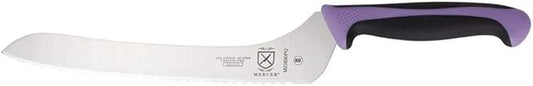 Mercer Culinary Millennia Colors Bread Knife, 9-Inch Offset Wavy Edge, Purple