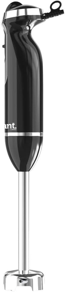 Courant Immersion Hand Blender with Variable Speed, Stainless Steel Blades for Smoothies, Purees, and Soups, Easy-Grip Control" (Black)